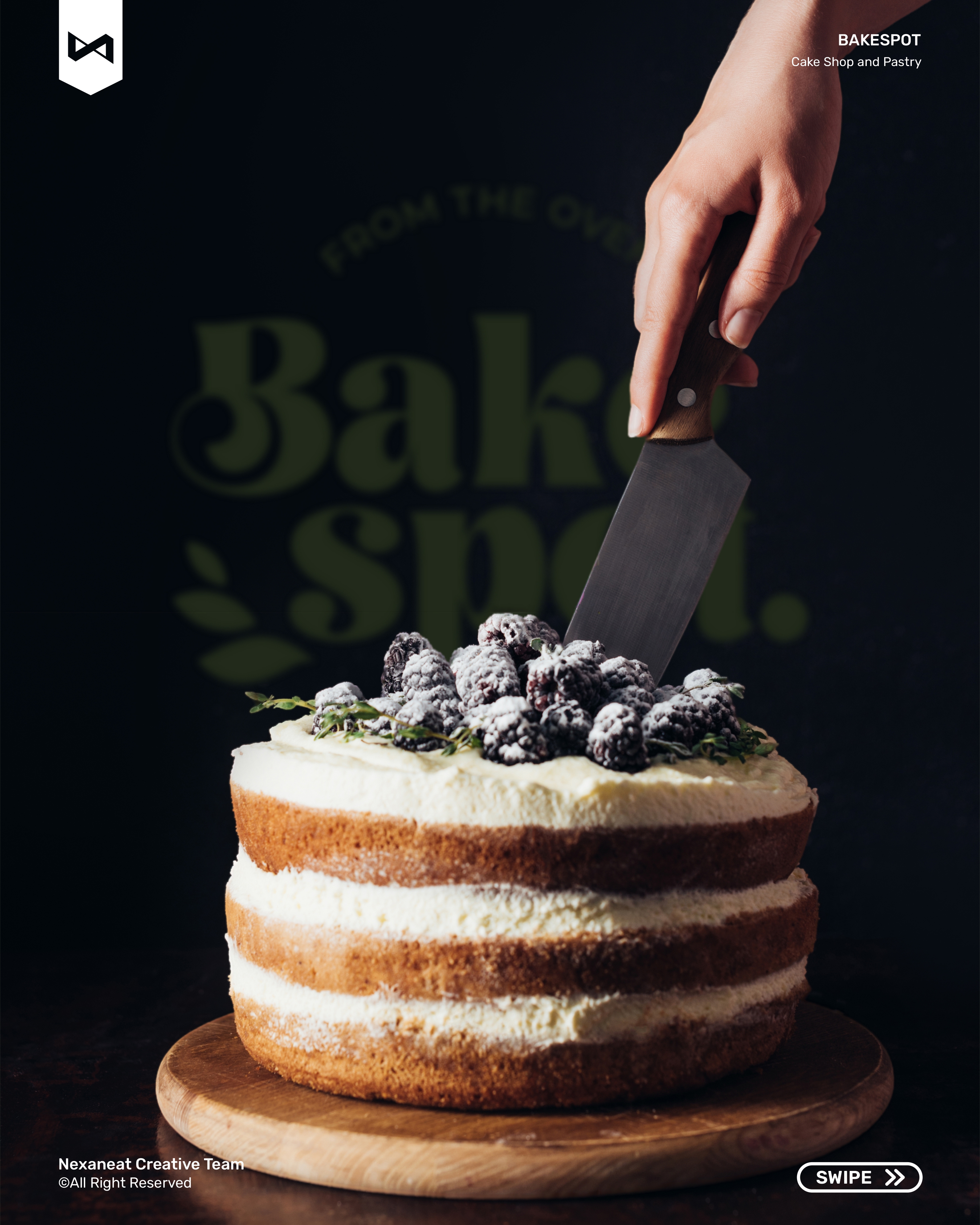 Tagline frame — from the oven to your heart