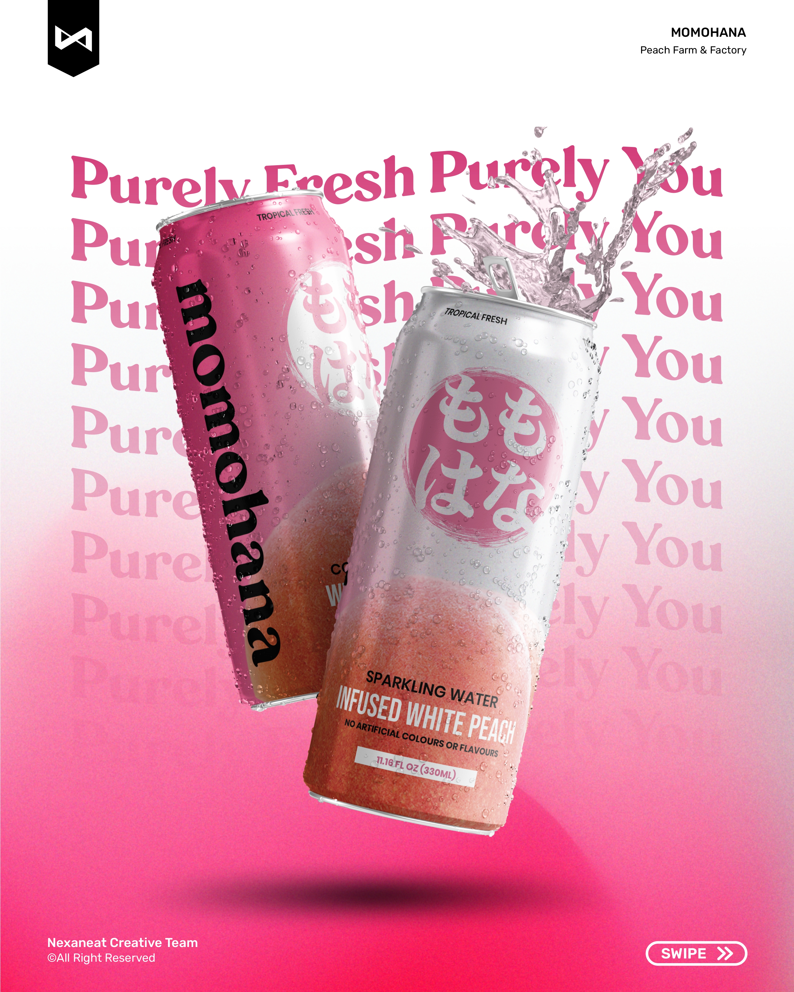 Pack drop — can and pouch on pink