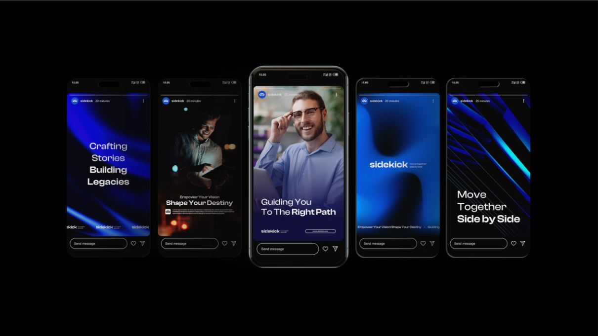 Phone stories — five-screen story kit
